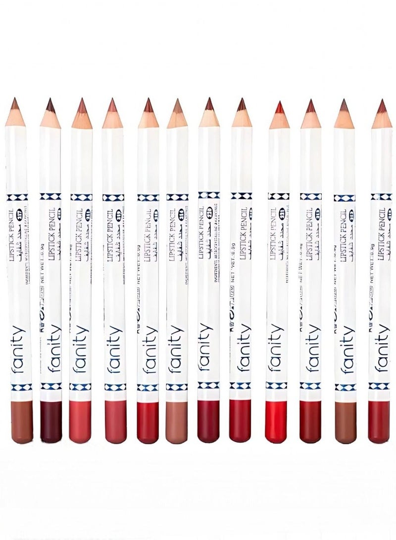 فانيتي محدد شفاه مضادة للماء مكونة من 12 قطعة - Image 2